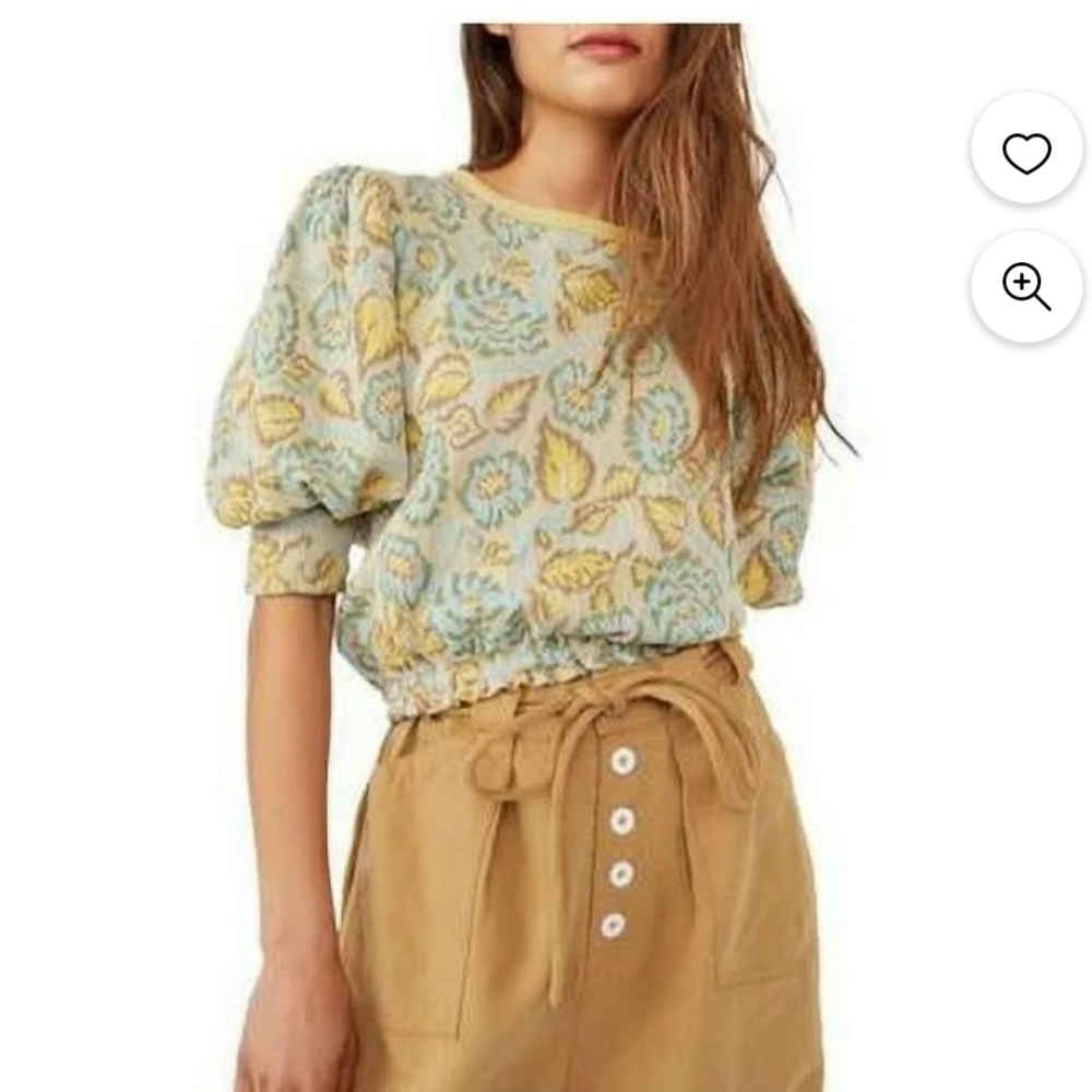 Free People No Ordinary Top in Oatmeal Combo- size XS